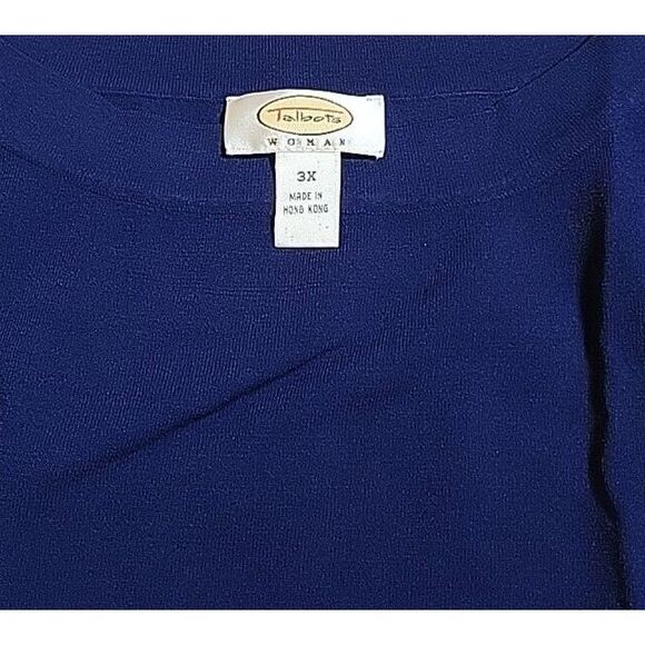 Talbots Woman Navy Blue Sleeveless Blouse Tank Top Plus Size 3X - Picture 3 of 10